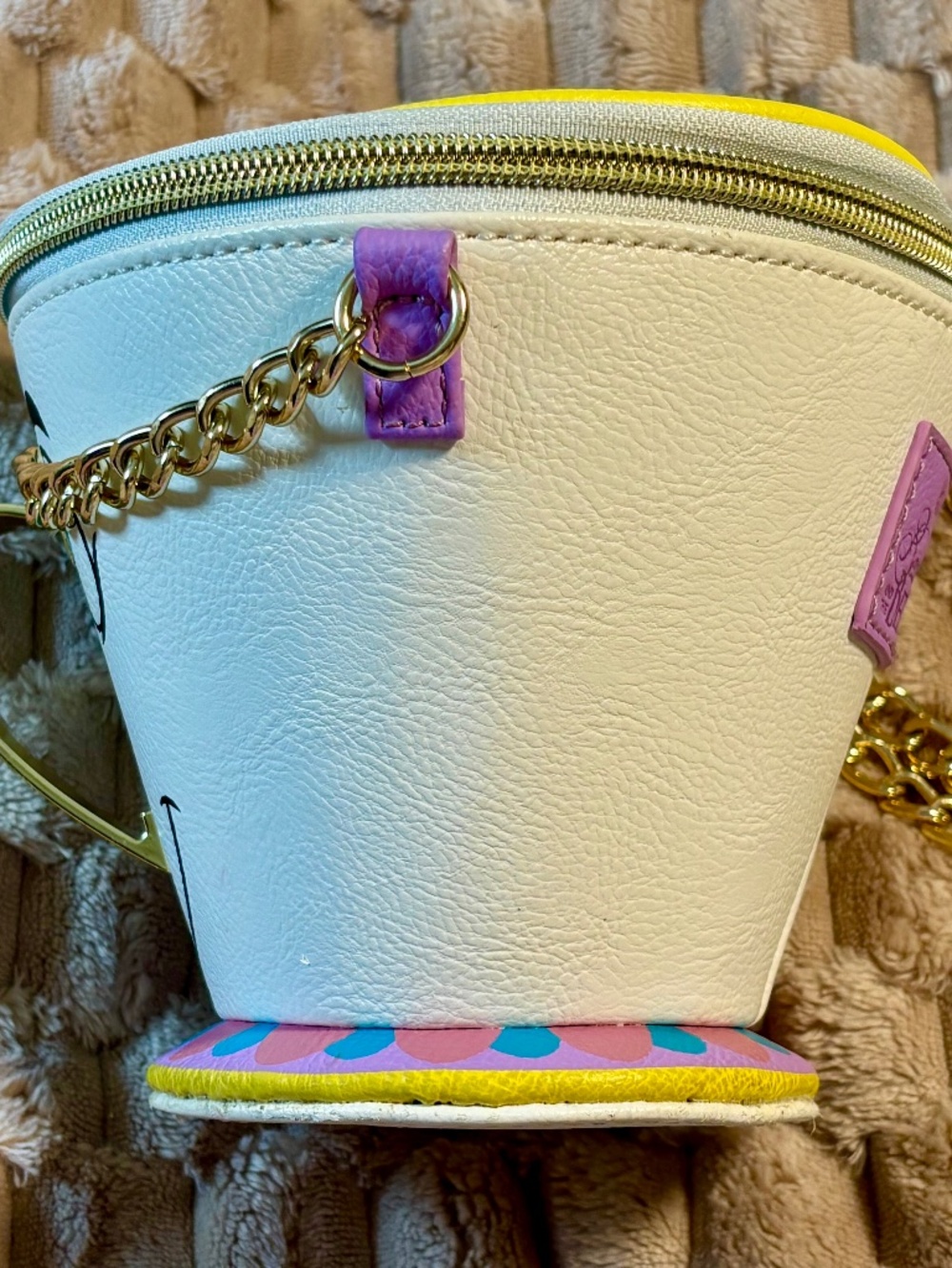 Loungefly Disney Beauty And The Beast Chip Crossbody Bag - Picture 4 of 6